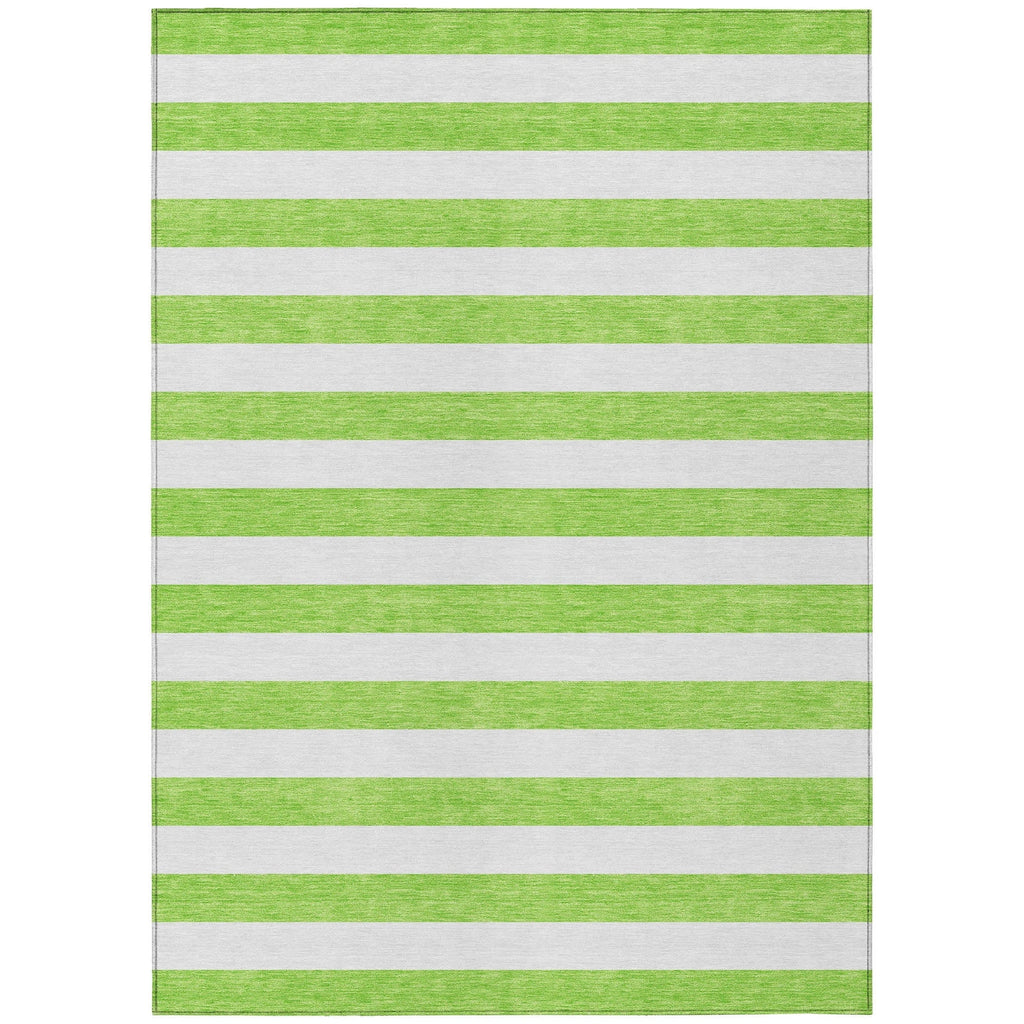 Machine Washable Indoor/ Outdoor Cabana Stripe Chantille Rug