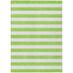 Machine Washable Indoor/ Outdoor Cabana Stripe Chantille Rug