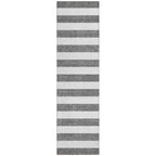 Machine Washable Indoor/ Outdoor Cabana Stripe Chantille Rug