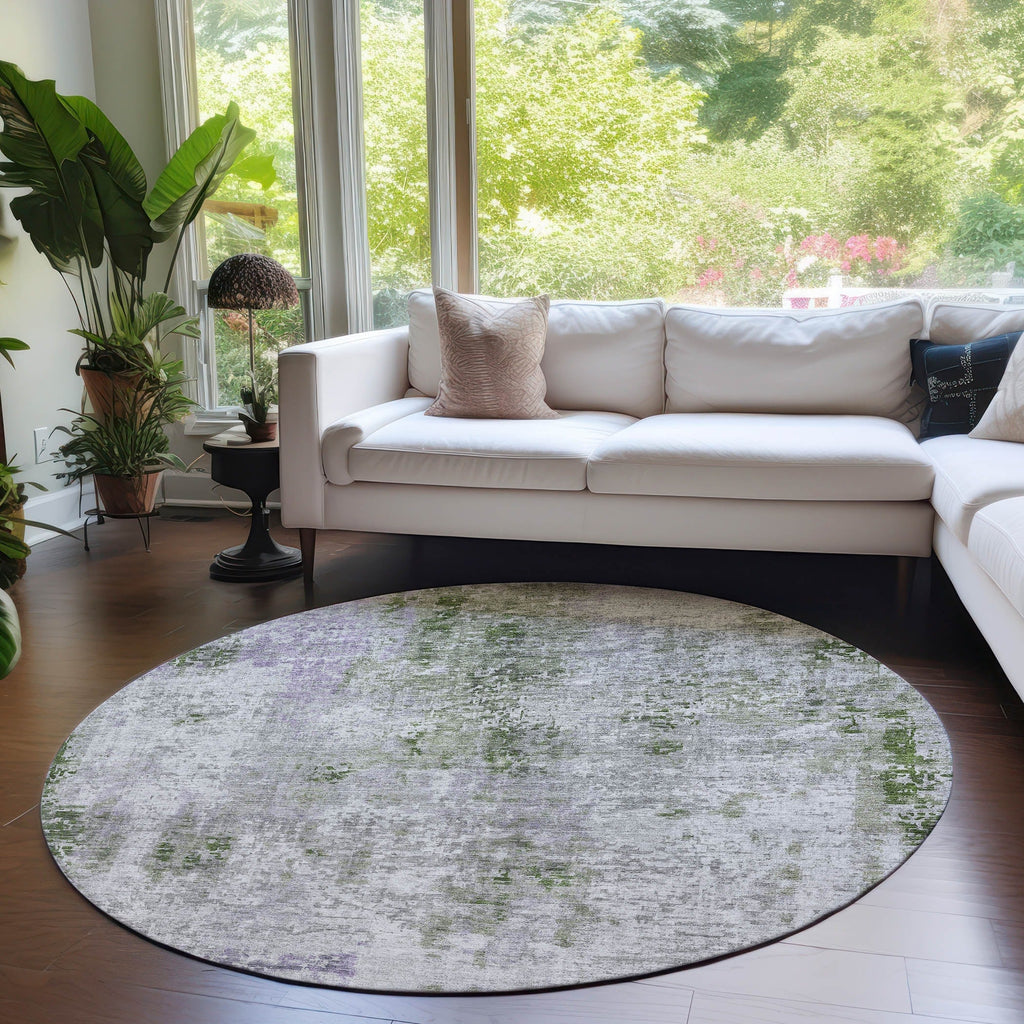 Machine Washable Indoor/ Outdoor Chantille Abstract Modern Rug