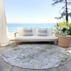 Machine Washable Indoor/ Outdoor Chantille Abstract Modern Rug