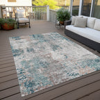 Machine Washable Indoor/ Outdoor Chantille Abstract Modern Rug