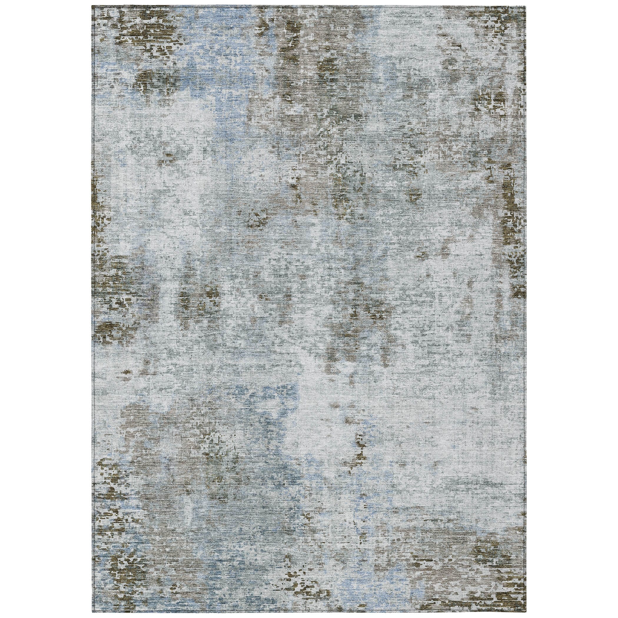 Machine Washable Indoor/ Outdoor Chantille Abstract Modern Rug