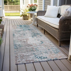 Machine Washable Indoor/ Outdoor Chantille Abstract Modern Rug