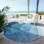 Machine Washable Indoor/ Outdoor Chantille Contemporary Ombre Rug