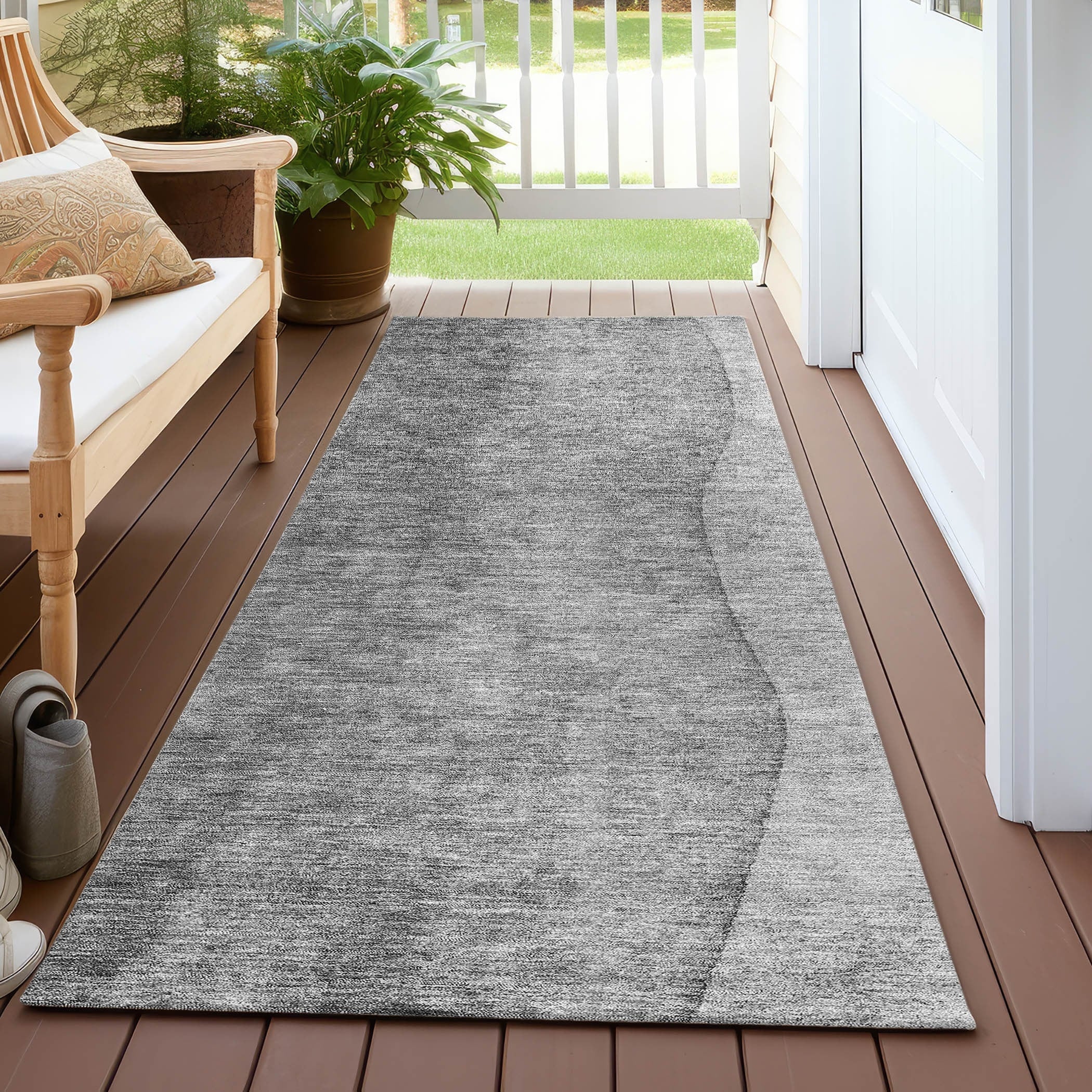 Machine Washable Indoor/ Outdoor Chantille Contemporary Ombre Rug