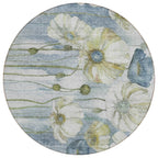 Machine Washable Indoor/ Outdoor Chantille Modern Floral Rug