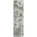 Machine Washable Indoor/ Outdoor Chantille Modern Floral Rug