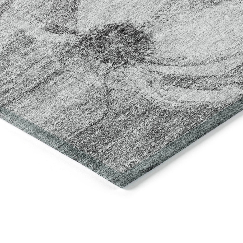 Machine Washable Indoor/ Outdoor Chantille Modern Floral Rug