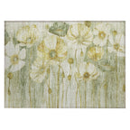 Machine Washable Indoor/ Outdoor Chantille Modern Floral Rug