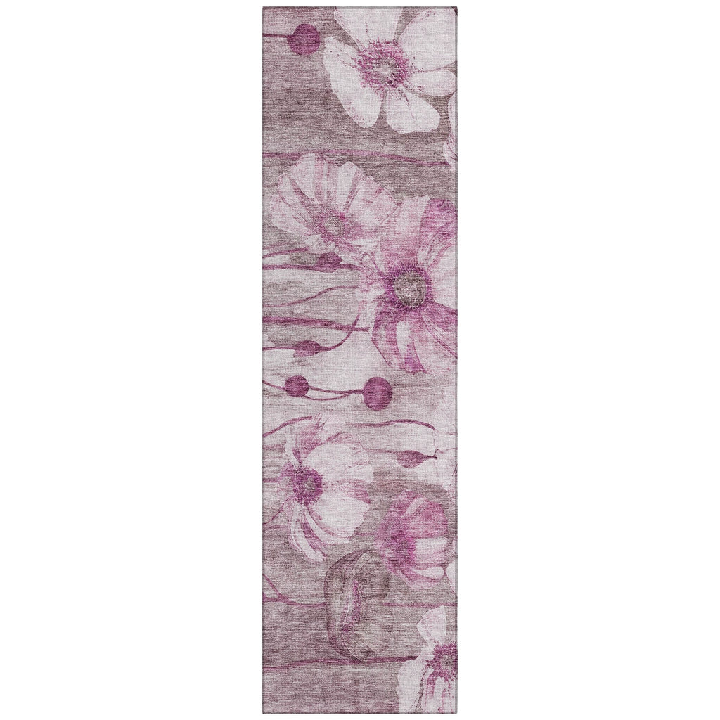 Machine Washable Indoor/ Outdoor Chantille Modern Floral Rug