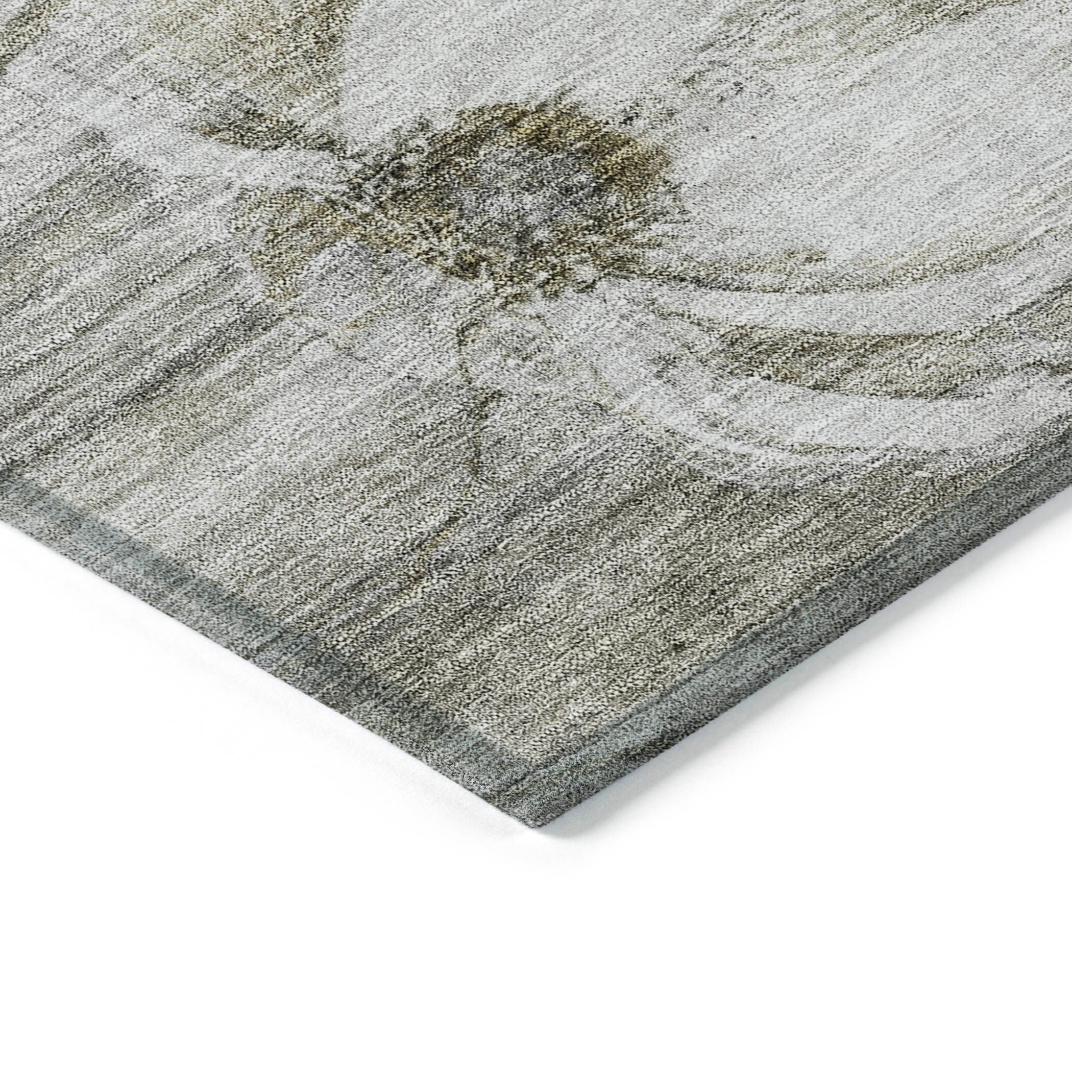 Machine Washable Indoor/ Outdoor Chantille Modern Floral Rug