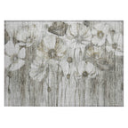 Machine Washable Indoor/ Outdoor Chantille Modern Floral Rug