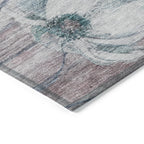 Machine Washable Indoor/ Outdoor Chantille Modern Floral Rug
