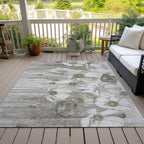 Machine Washable Indoor/ Outdoor Chantille Modern Floral Rug