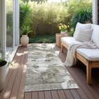 Machine Washable Indoor/ Outdoor Chantille Modern Floral Rug