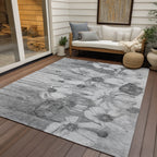 Machine Washable Indoor/ Outdoor Chantille Modern Floral Rug