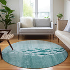 Machine Washable Indoor/ Outdoor Chantille Modern Sea Life Rug
