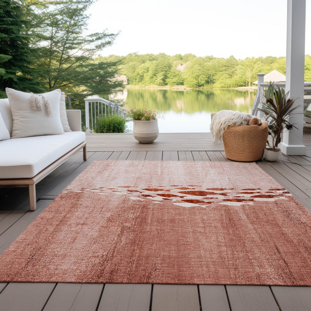 Machine Washable Indoor/ Outdoor Chantille Modern Sea Life Rug