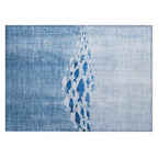 Machine Washable Indoor/ Outdoor Chantille Modern Sea Life Rug