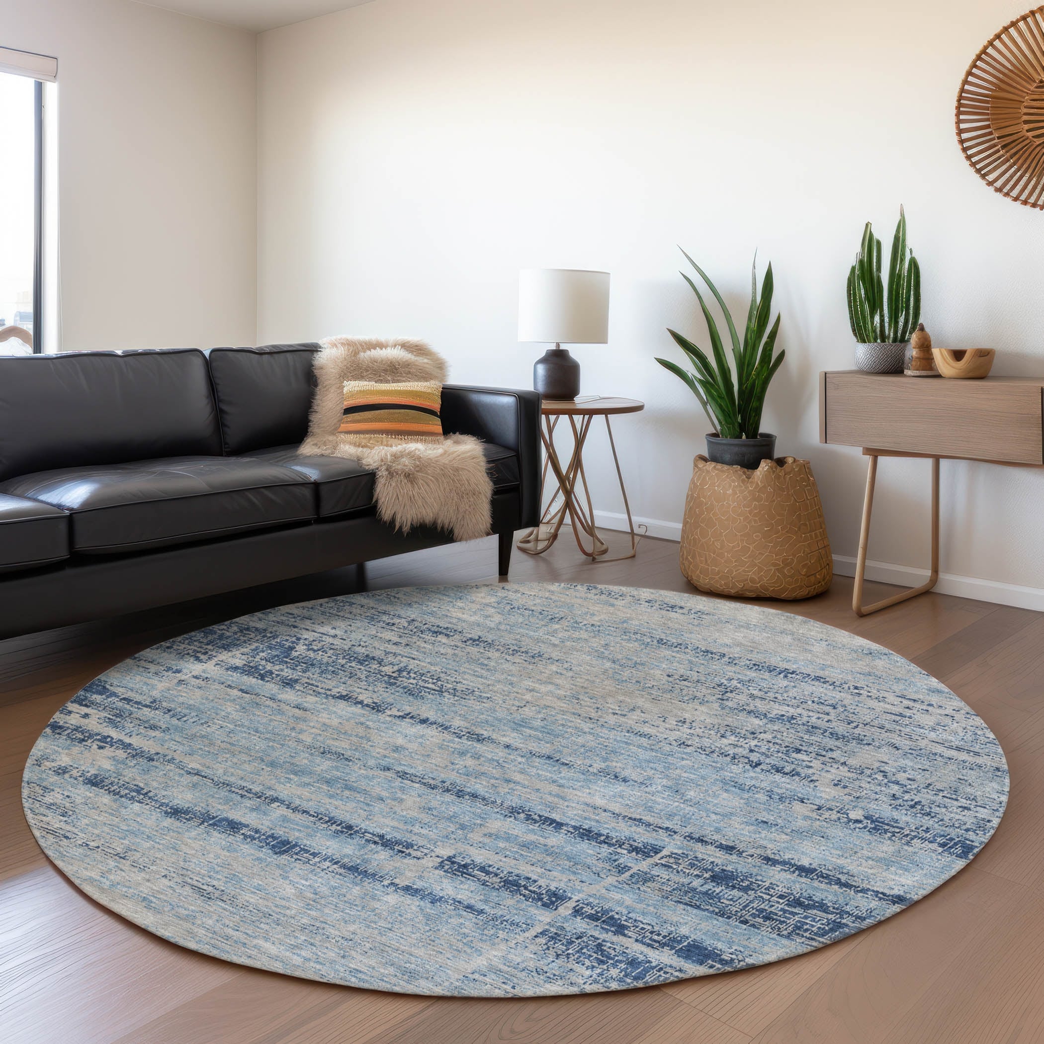 Machine Washable Indoor/ Outdoor Chantille Ombre Solid Rug