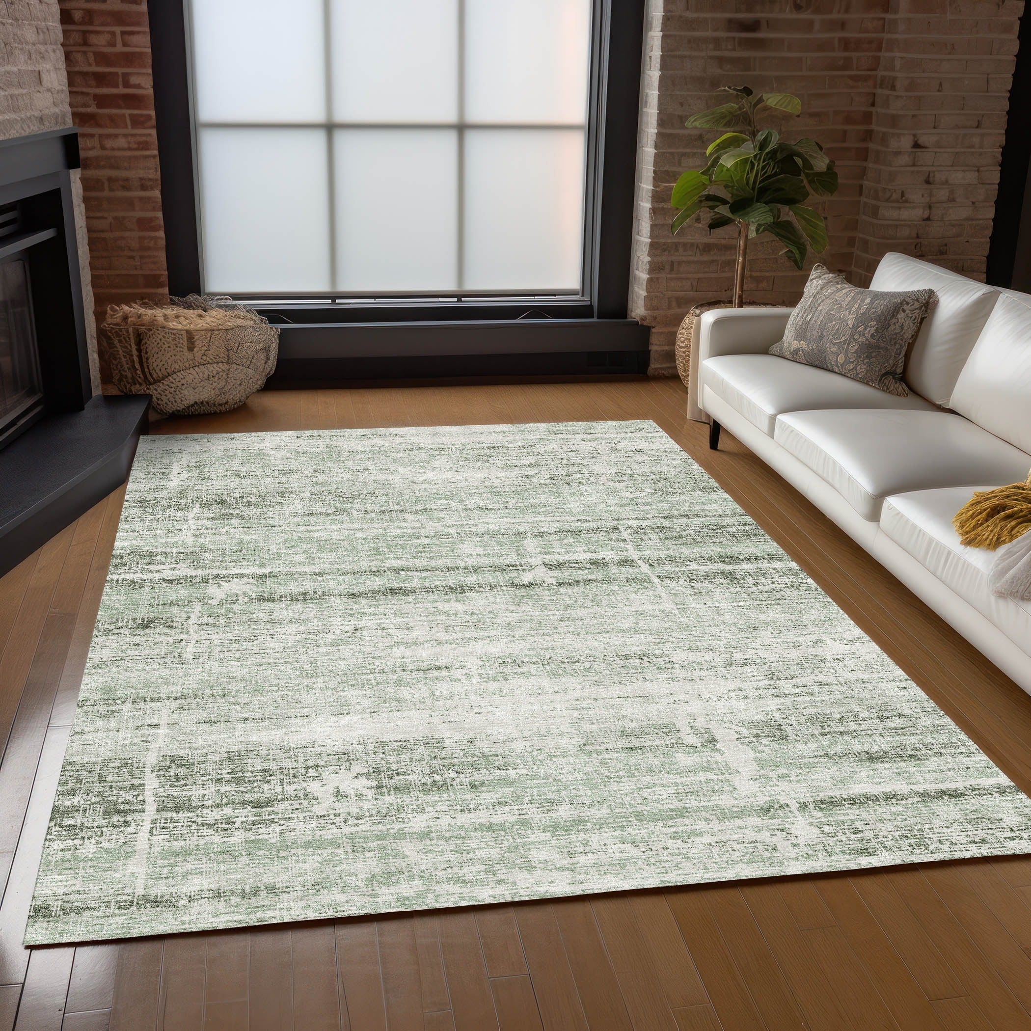 Machine Washable Indoor/ Outdoor Chantille Ombre Solid Rug