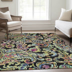 Machine Washable Indoor/ Outdoor Chantille Traditional Scroll Rug