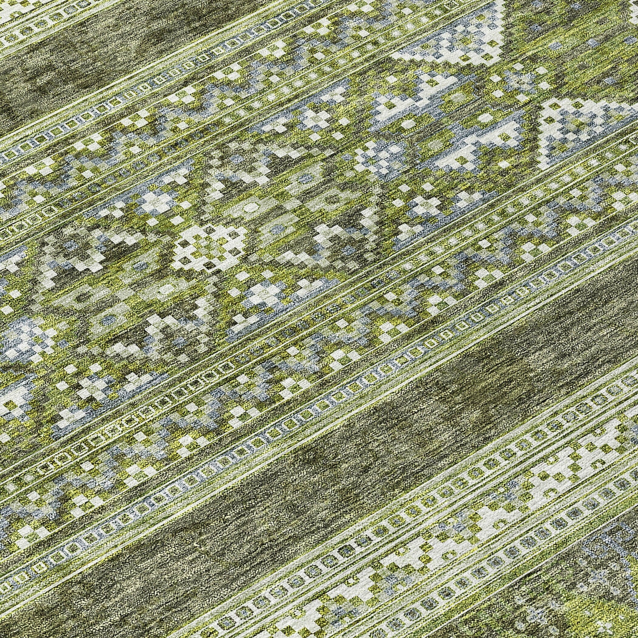 Machine Washable Indoor/ Outdoor Chantille Tribal Boho Rug