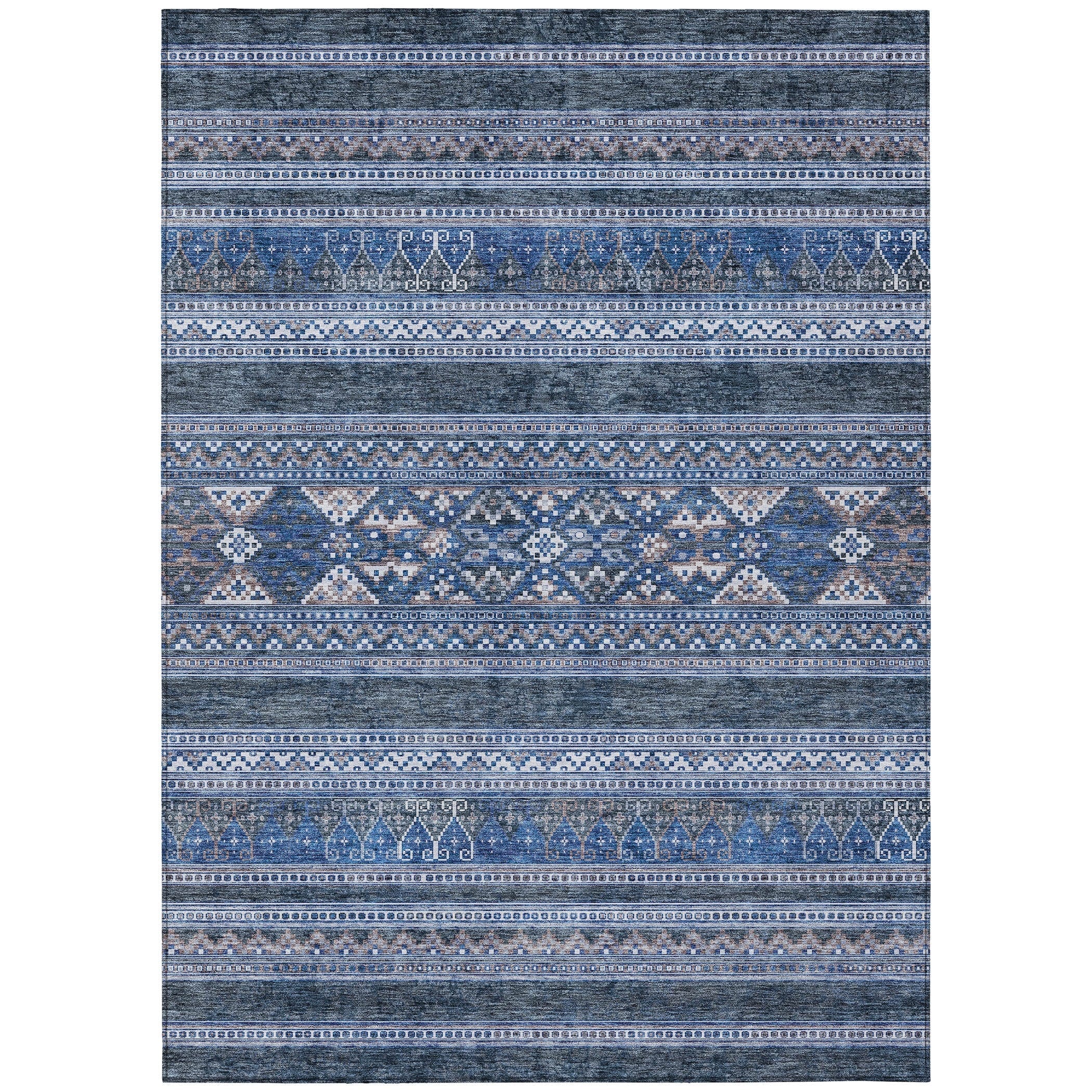 Machine Washable Indoor/ Outdoor Chantille Tribal Boho Rug