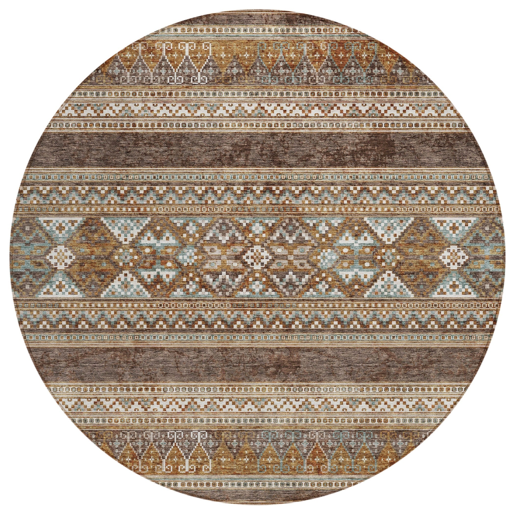 Machine Washable Indoor/ Outdoor Chantille Tribal Boho Rug