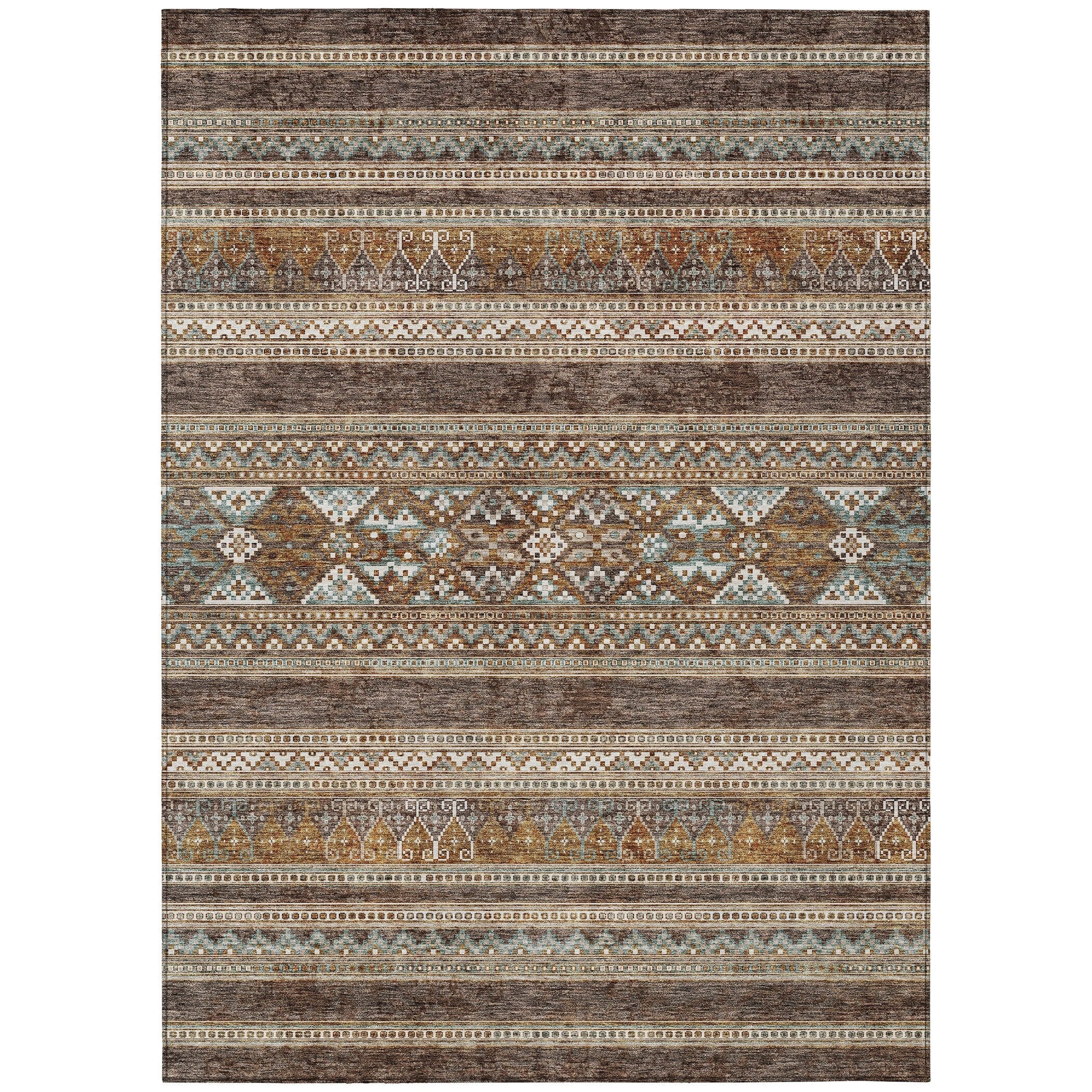 Machine Washable Indoor/ Outdoor Chantille Tribal Boho Rug