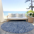 Machine Washable Indoor/ Outdoor Chantille Tropical Palm Rug