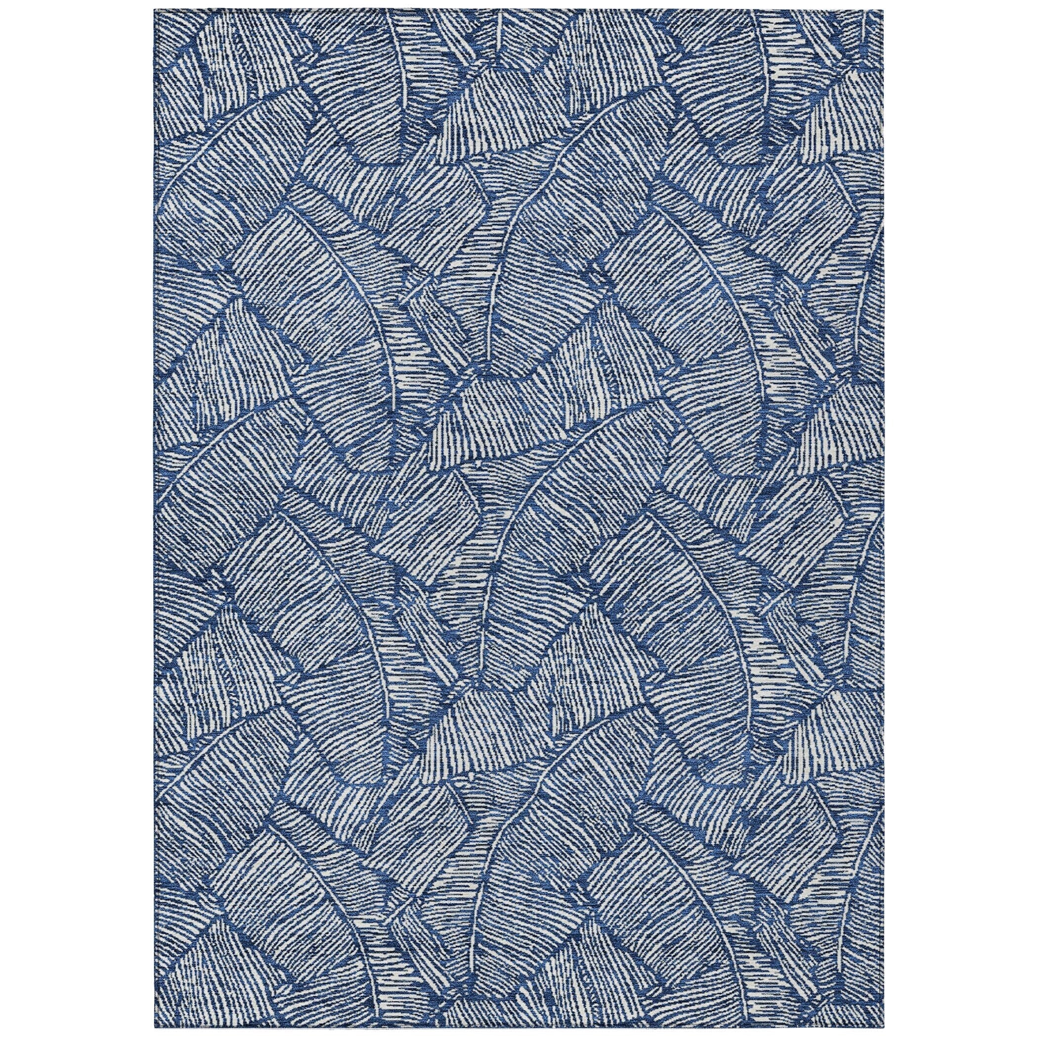 Machine Washable Indoor/ Outdoor Chantille Tropical Palm Rug