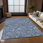 Machine Washable Indoor/ Outdoor Chantille Tropical Palm Rug