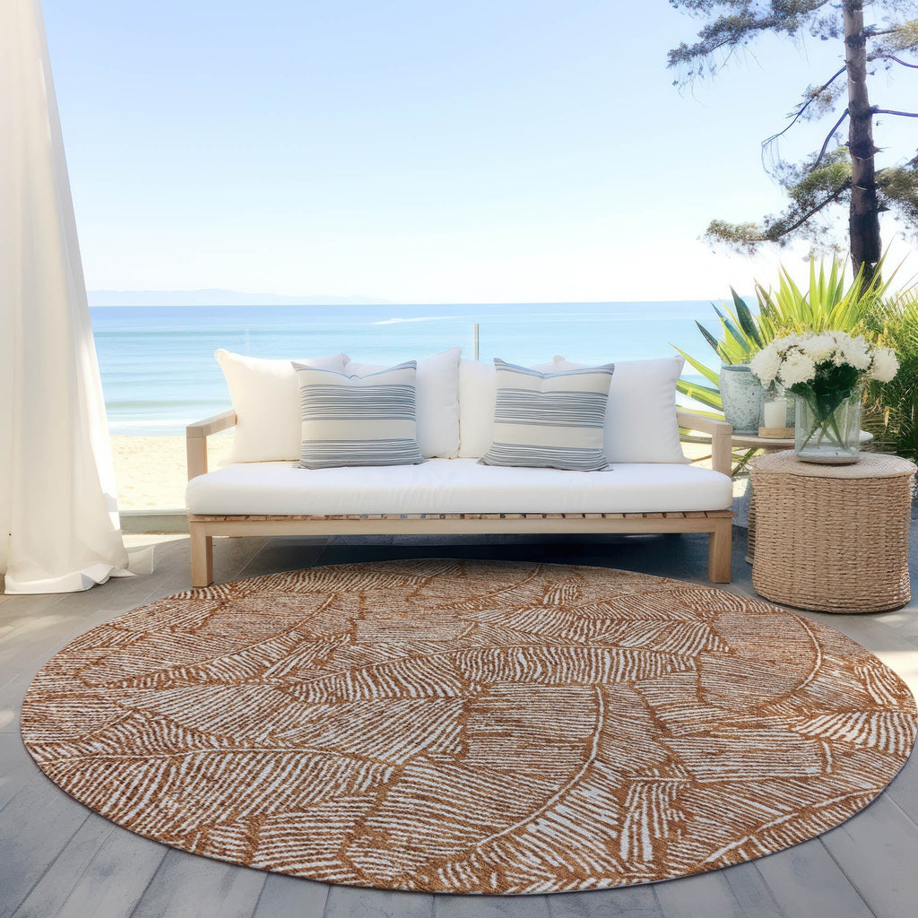 Machine Washable Indoor/ Outdoor Chantille Tropical Palm Rug