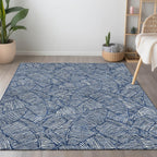 Machine Washable Indoor/ Outdoor Chantille Tropical Palm Rug