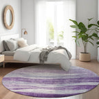 Machine Washable Indoor/ Outdoor Contemporary Waves Chantille Rug