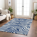 Machine Washable Indoor/ Outdoor Modern Animal Print Chantille Rug