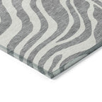 Machine Washable Indoor/ Outdoor Modern Animal Print Chantille Rug