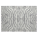 Machine Washable Indoor/ Outdoor Modern Animal Print Chantille Rug