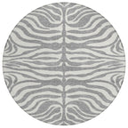 Machine Washable Indoor/ Outdoor Modern Animal Print Chantille Rug