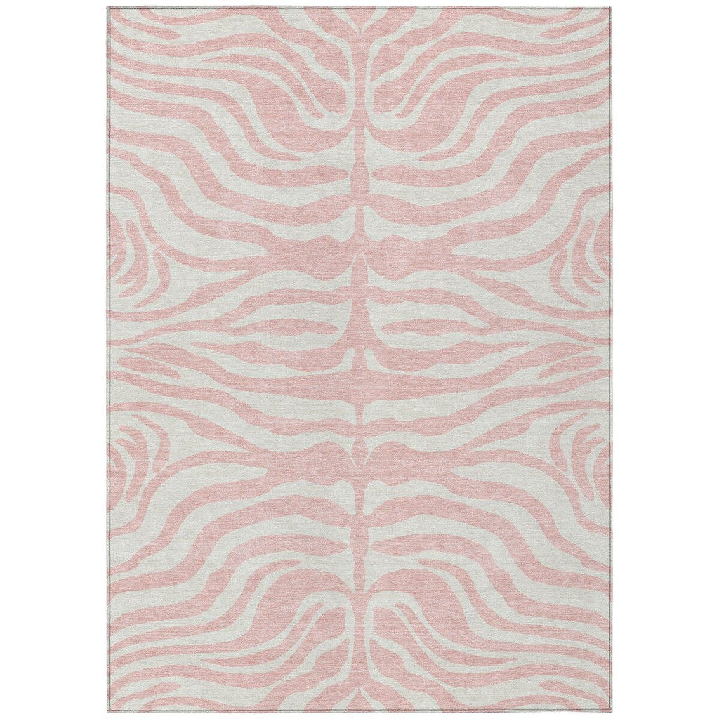 Machine Washable Indoor/ Outdoor Modern Animal Print Chantille Rug