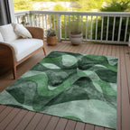 Machine Washable Indoor/ Outdoor Modern Chantille Rug