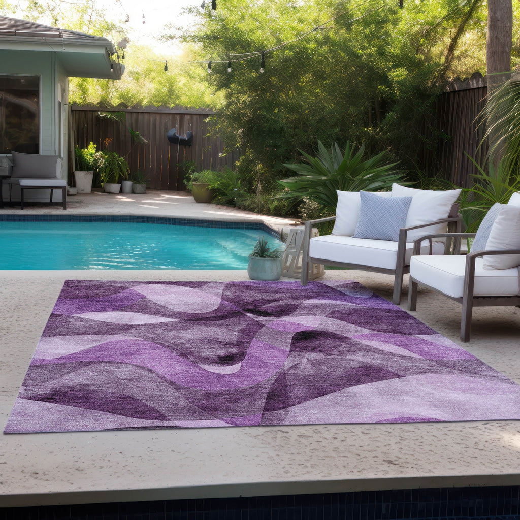 Machine Washable Indoor/ Outdoor Modern Chantille Rug