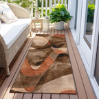 Machine Washable Indoor/ Outdoor Modern Chantille Rug