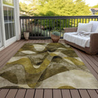 Machine Washable Indoor/ Outdoor Modern Chantille Rug