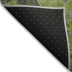 Machine Washable Indoor/ Outdoor Modern Floral Chantille Rug