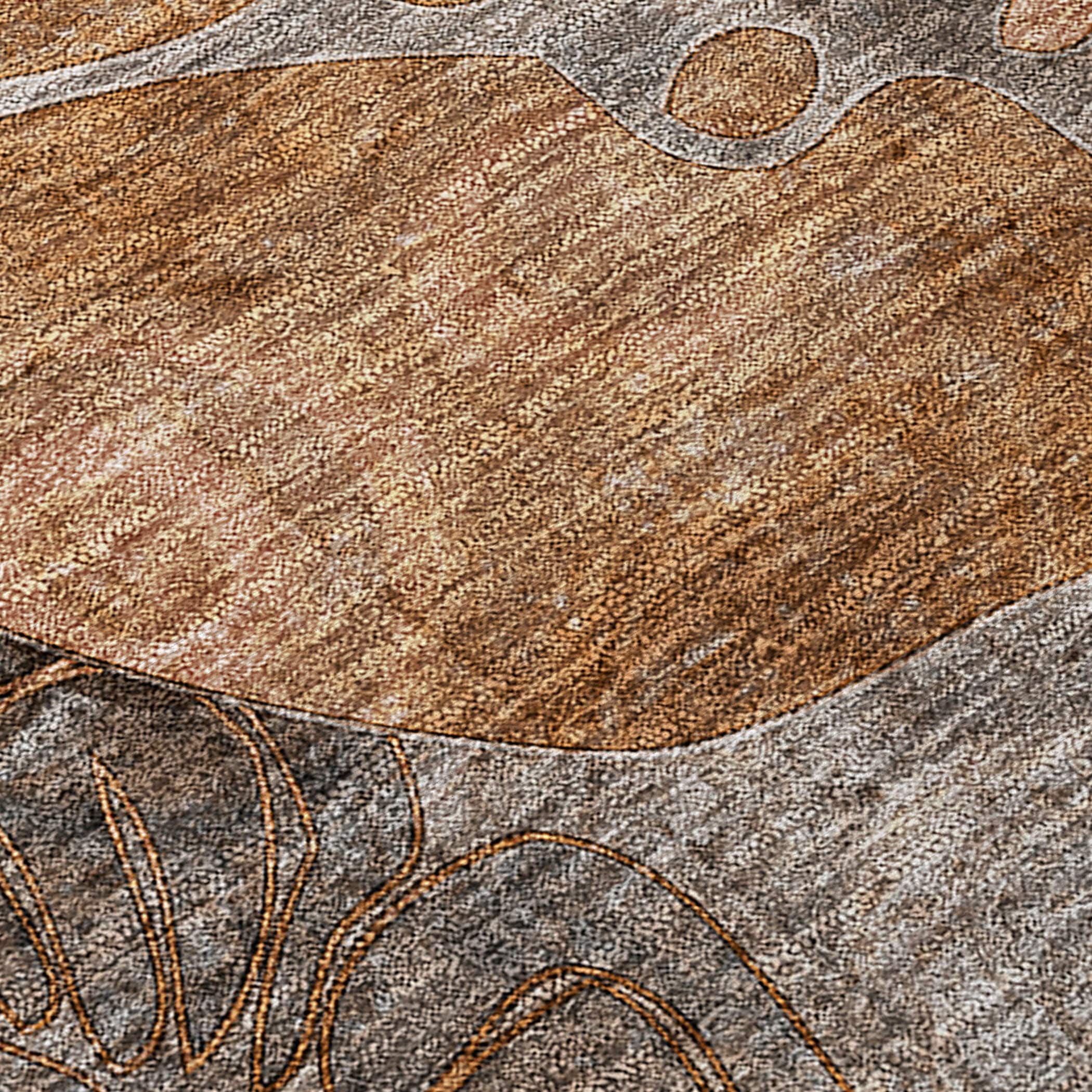 Machine Washable Indoor/ Outdoor Modern Floral Chantille Rug