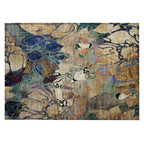 Machine Washable Indoor/ Outdoor Modern Floral Chantille Rug