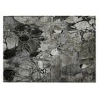 Machine Washable Indoor/ Outdoor Modern Floral Chantille Rug